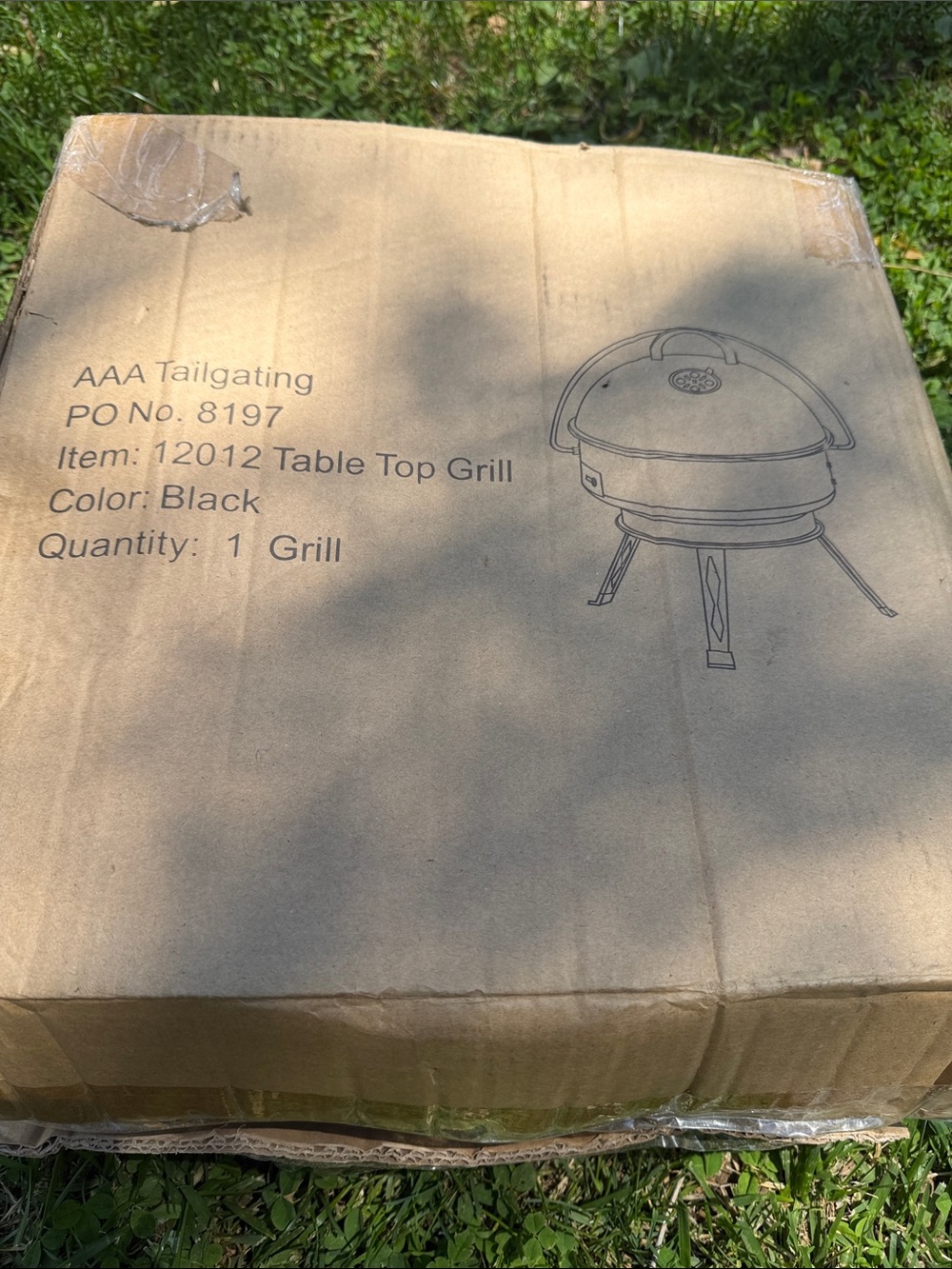 Black Tabletop Grill with Carry Handle